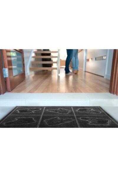 vanora Rubber Entry Mat VN-MCF-40-60, 40 x 60 cm, Diamond Pattern