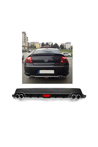 OTO H.İ.T. PEUGEOT 407 UYUMLU BODY KİT DİFÜZÖR 4 ÇIKIŞ YUVARLAK SİYAH MODEL 2