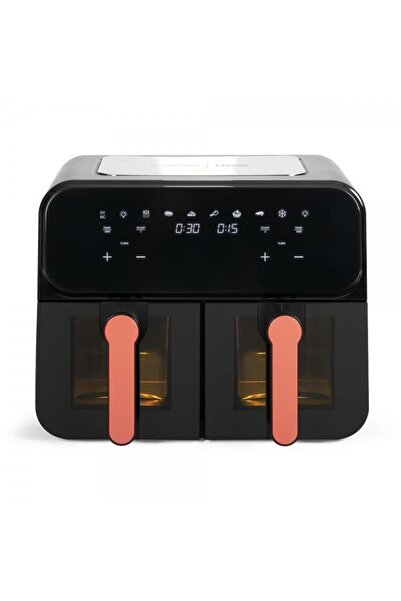 LİVOO Friteuză cu aer dublu Marmiton DOC316, cu două boluri, 9L (2x4.5L), 2400W, 7 programe, funcție SYNC, reclamă