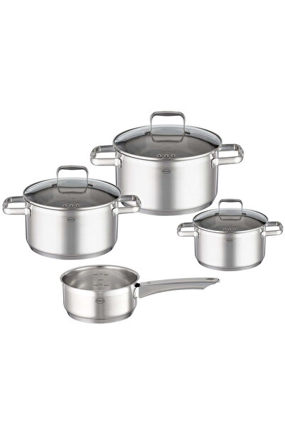 rösle Set de vase de gătit cu capac, din oțel inoxidabil, 4 piese, Rosle, Charm