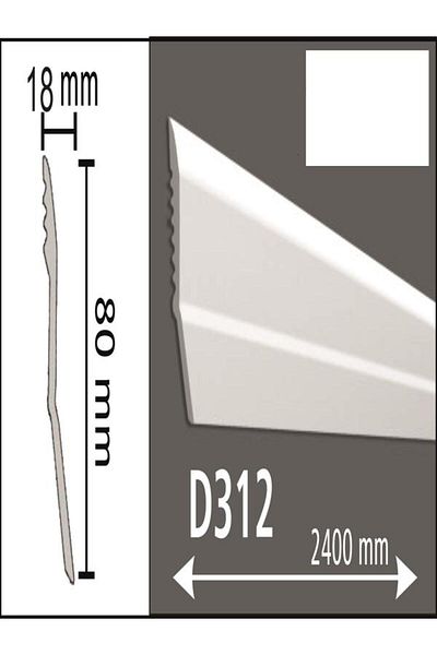 Q HOME DESİGN DUROPOLIMER PLINTH, D 312, 240 x 8 x 0.5 cm