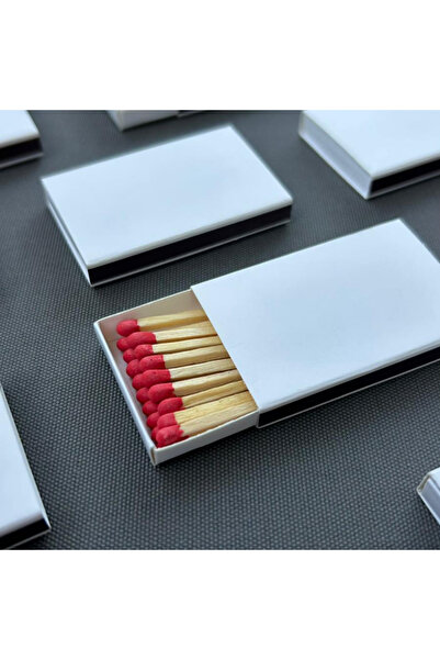 CandleLab Özel Tasarımlarınız için Baskısız Kibrit Kutusu 10lu - Kırmızı Uç