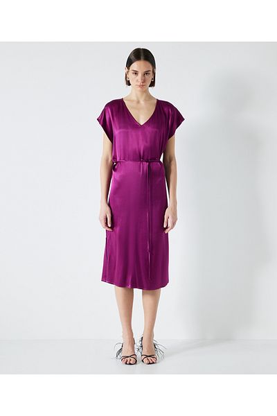 MISS IPEKYOL Bright texture waist tied dress