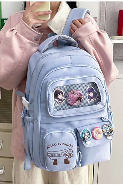 Kawaii Aksesuarlı Kore Tarzı Premium İthal Çocuk Okul Çantası Sırt Çantası