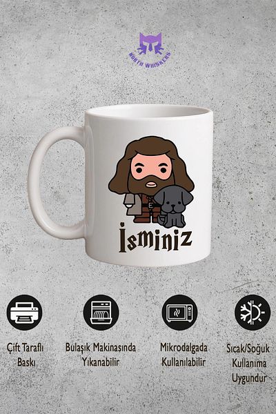 North Whiskers Hagrid Double Sided Printed Mug - Harry Potter