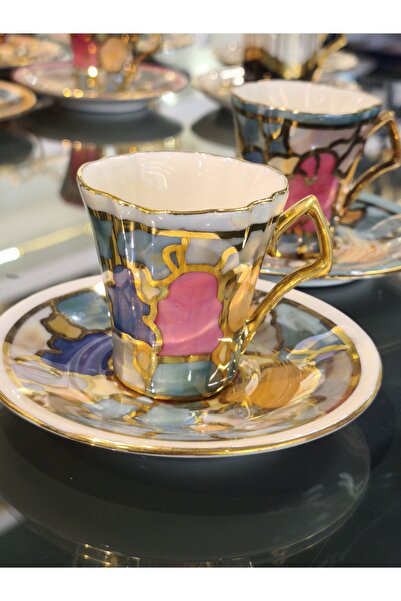 P&ORA PREMIUM KITCHEN PRODUCTS P&Ora Eldekor 2 Persons Cup Set Colorful 2