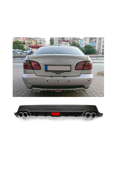 OTO H.İ.T. NİSSAN PRİMERA UYUMLU BODY KİT DİFÜZÖR 4 ÇIKIŞ YUVARLAK SİYAH MODEL 2