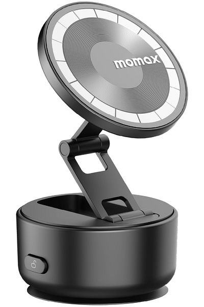 Momax 1-Snap Go 360° Auto-Suction Foldable Magnetic Phone Stand - Black