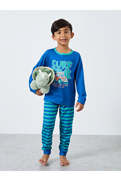 Styli Boys Graphic Print T-Shirt and Pyjama Set