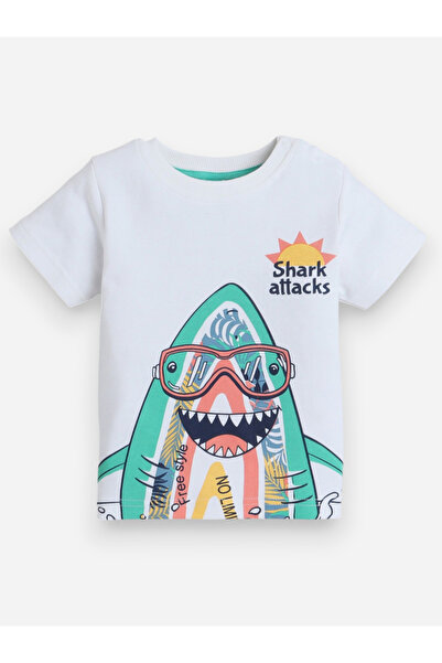 Victor and Jane By Styli Boys Cute Shark Graphic T-Shirt and Shorts Set