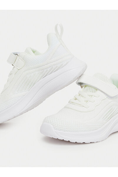 Styli Textured Knit Hook and Loop Sneakers