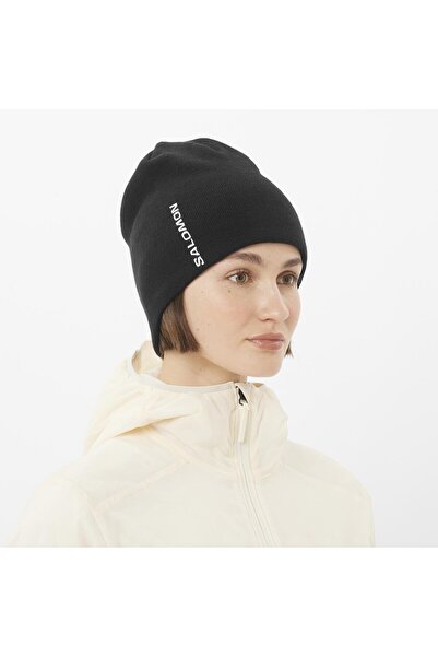 Salomon GRAPHIC BEANIE Bere Deep Black LC2708700