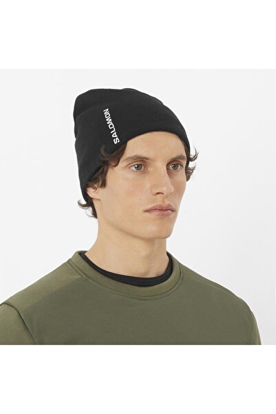 Salomon GRAPHIC BEANIE Bere Deep Black LC2708700