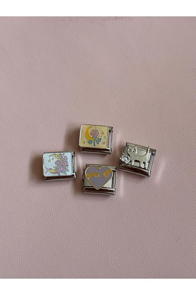 Akiha Aksesuar Cat and Tiny Zircon Stone Charm