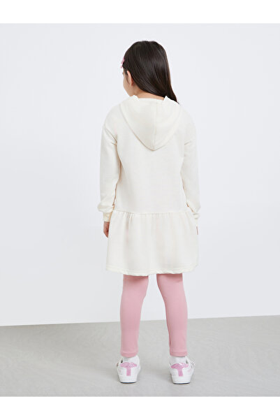 Styli Girls Printed Hoodie Dress and Leggings Set