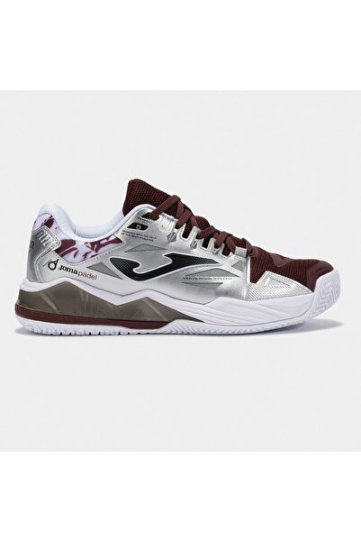 Joma SPIN 2512 Erkek Gri Bordo Tenis/Padel Ayakkabısı