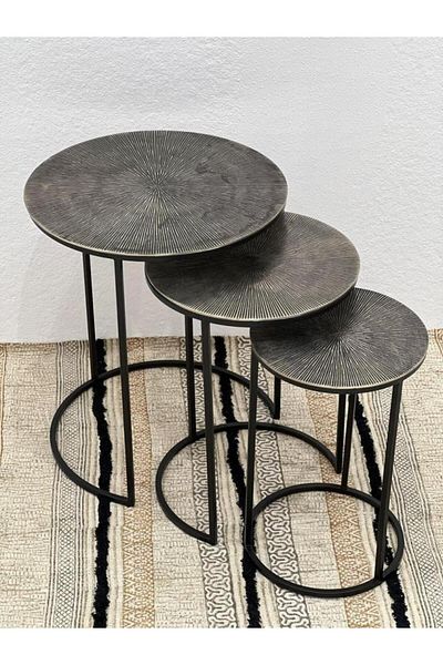PROMISE 3x1 round copper table set
