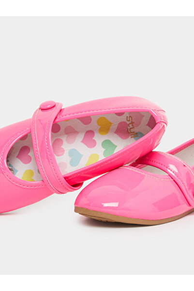 Styli Solid Ballerinas with Hook and Loop Closure