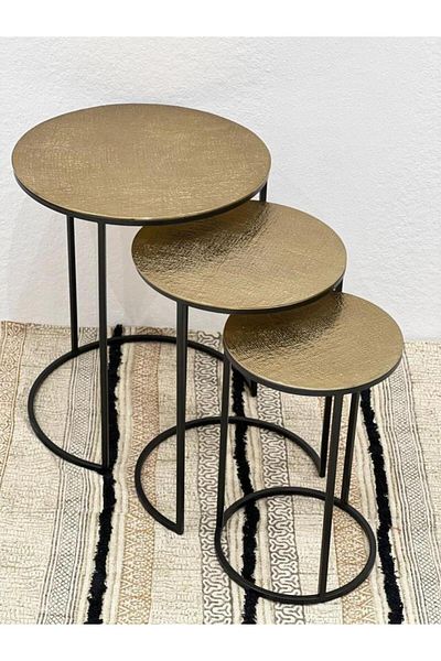 PROMISE 3x1 round copper table set