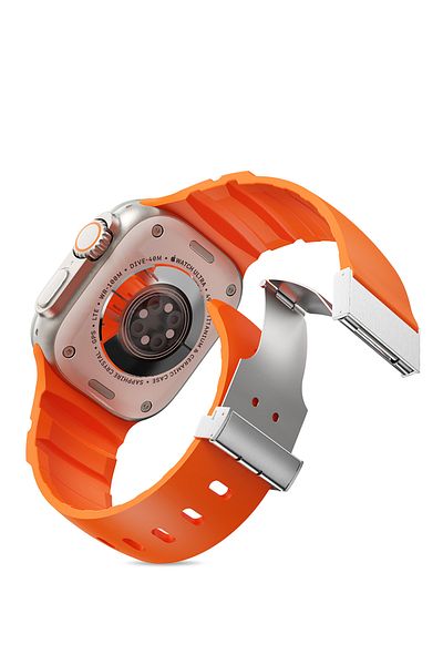 Nezih Case Apple Watch 2/3/4/5/6/7/8/9/Se/Ultra/Ultra2 44/45/49 and Series 10 46mm Compatible Silicone Band