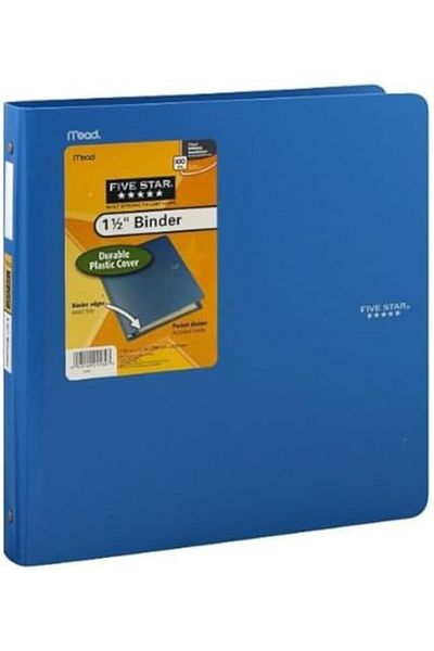 Mead Five Star Binder, 1-1/2 Inch, 1 Binder, 300 Sheet Capacity - Color May Vary