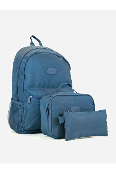 SKECHERS Pack of 3 - Solid Backpack with Pouch and Lunch Bag
