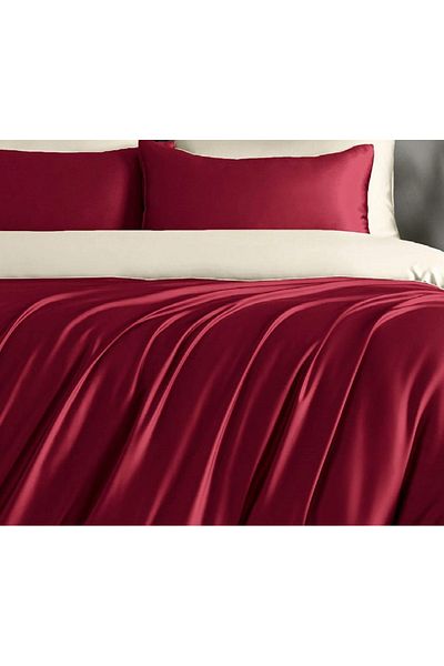 CHIRASO CHIRASO Bedding Set, Shiny SATIN, ELASTIC Sheet 180x200cm, Duvet Cover 200x230cm, 2 Pillowcases