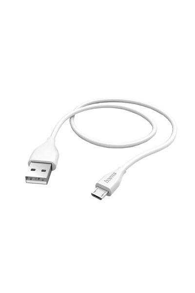 Hama Cablu date 201587, USB-A - MicroUSB, 1.5 m (Alb)