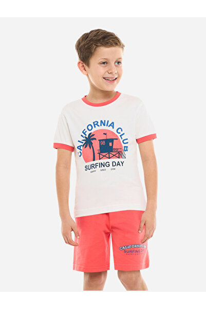 Victor and Jane By Styli Boys California Club Graphic T-Shirt and Shorts Set
