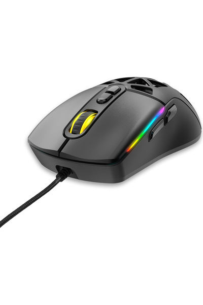 Claw's Nexus X1 12800 Dpi Reflex Örgü Kablolu & Değiştirilebilir Kapaklı Gaming Mouse - Siyah