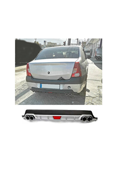 OTO H.İ.T. DACİA LOGAN SEDAN UYUMLU BODY KİT DİFÜZÖR 4 ÇIKIŞ YUVARLAK GRİ MOD...