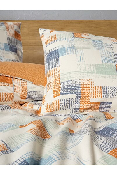 Cotton Box Flannel Single Duvet Cover Set Rina Tile