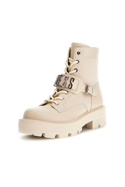 Guess Kadın Yanzy2 Metal Aksesuarlı Kalın Tabanlı Bot - Krem