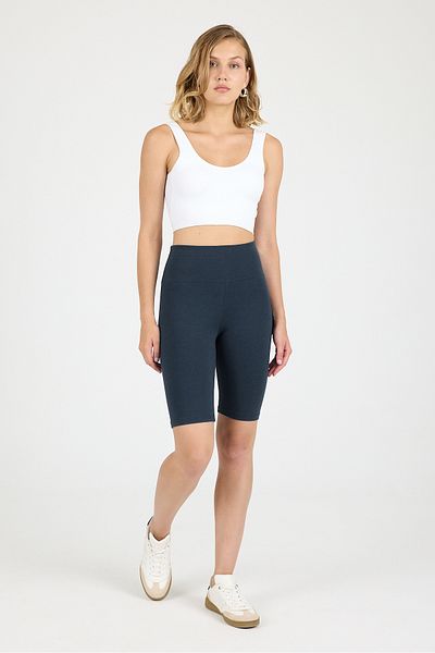 Malabadi Women's Smoked Combed Modal High Waist Sports Biker Leggings 1911