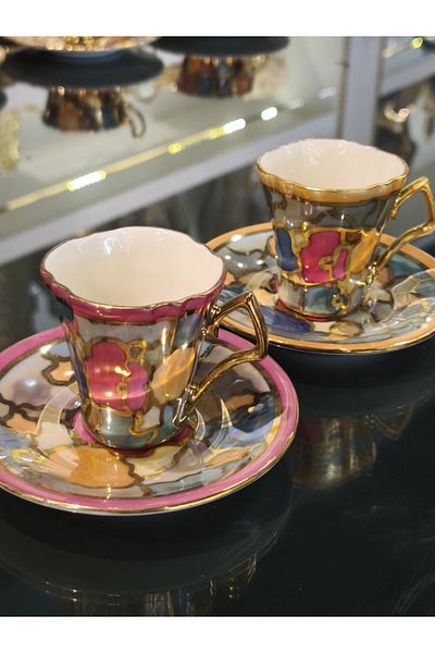 P&ORA PREMIUM KITCHEN PRODUCTS P&Ora Eldekor 2 Persons Cup Set Colorful 1