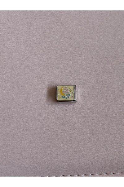 Akiha Aksesuar Yellow Charm with Rose and Moon Motif