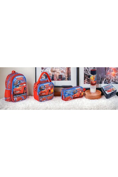 GENC DIJITAL BASKI حقيبة مدرسية ابتدائية مرخصة من السيارات مكونة من قسمين HAW...