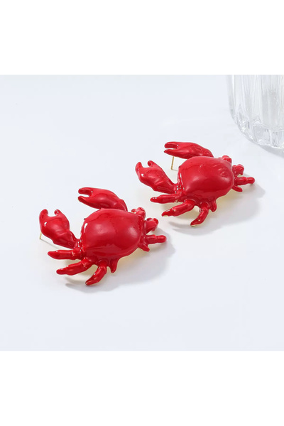 HOSBUTIK Red Crab Za Earrings