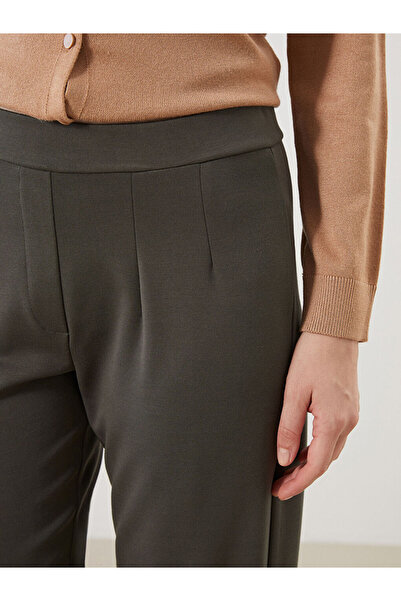 LC Waikiki Haki Beli Lastikli Havuç Kesim Kadın Pantolon