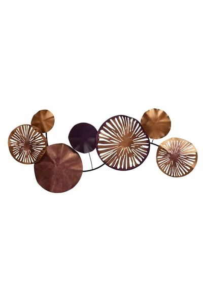 Studio Casa Panou metalic decorativ perete 3D, Deco Art, 79 x 35 cm (Negru/Maro)