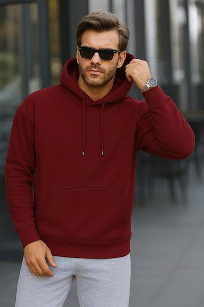 JUDGE 3 Thread Unisex Hooded Premium Quality Oversize Hooded Sweatshirt Kangaroo Pocket