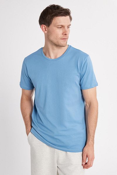 Tudors Unisex 5-Pack Black-White-Stone-Blue-Grey Slim Fit Slim Fit 100% Cotton Crew Neck T-Shirt