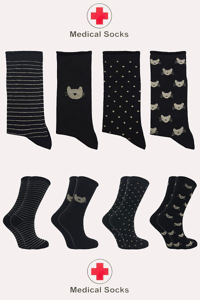 KARDEŞLER ÇORAP Women's Multicolored Cotton Socks 4 Pack