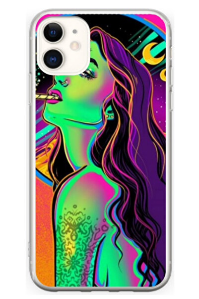 Atlas Husa personalizata pentru Apple iPhone 11, model Colorful Girl, S1D1M0249