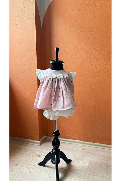 BabyDia Shirt Lace Detailed Suit