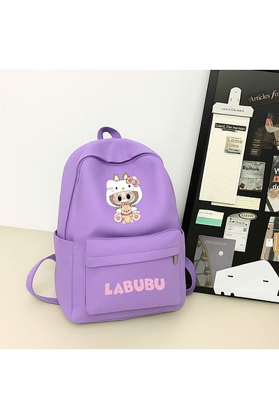 Toum Labubu Printed School, Dershane, Course Backpack
