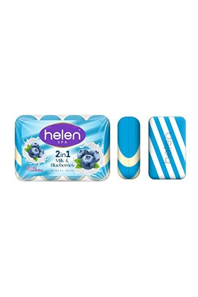 HELEN Solid Hand Soap Milk&Blueberry 4 X 90 Gr