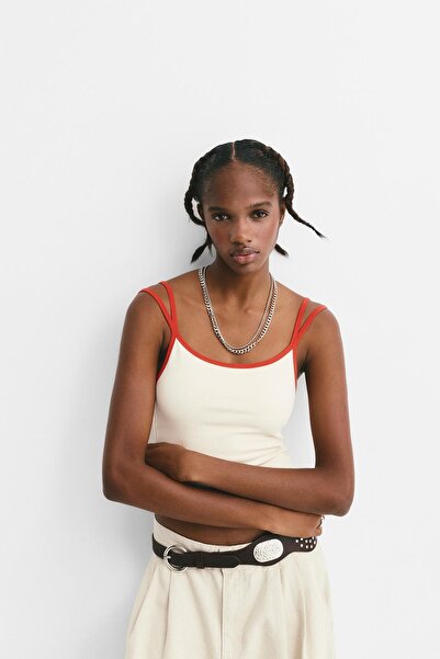 Pull & Bear Çift askılı top