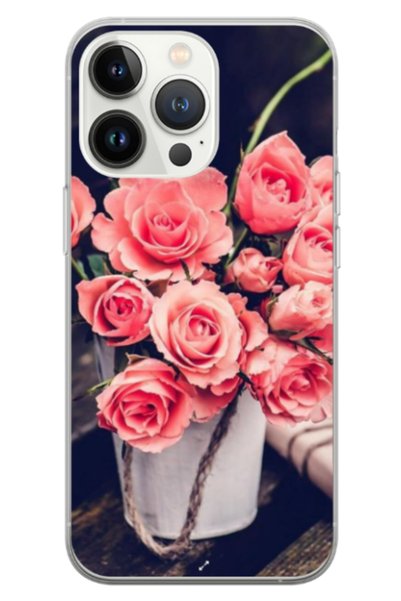 Atlas Husa personalizata HQ Print pentru Apple iPhone 15 Pro, Flowers #22, S1...