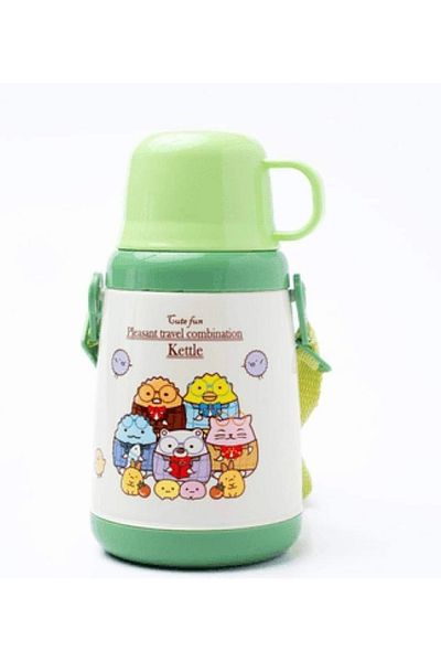 Generic Water bottle with a cup in a child-friendly design, suitable for school and outings